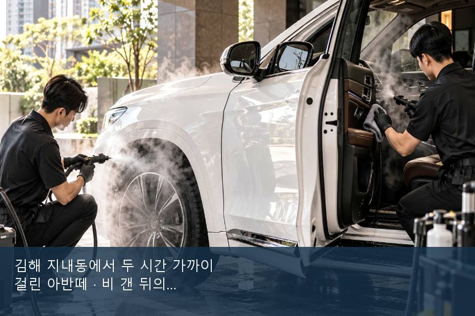 김해 지내동에서 두 시간 가까이 걸린 아반떼 · 비 갠 뒤의 작업