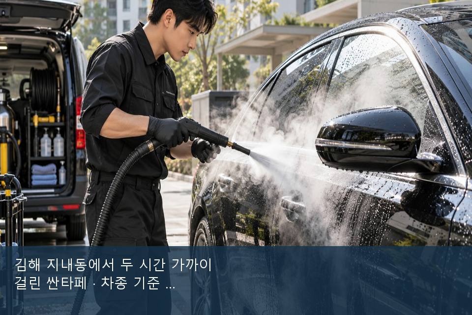 김해 지내동에서 두 시간 가까이 걸린 싼타페 · 차종 기준 금액